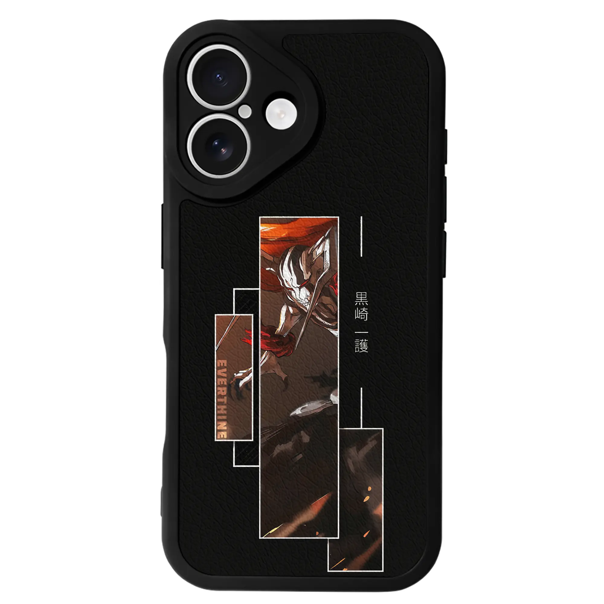 ブリーチ グッズ 黒崎 一護 - IPhone 16シリーズ対応 ・ シリコンスマホケース ・ レザー調 ・ 高精度フィット ・ 耐衝撃 ・ ワイヤレス充電対応 ・ 精密カット